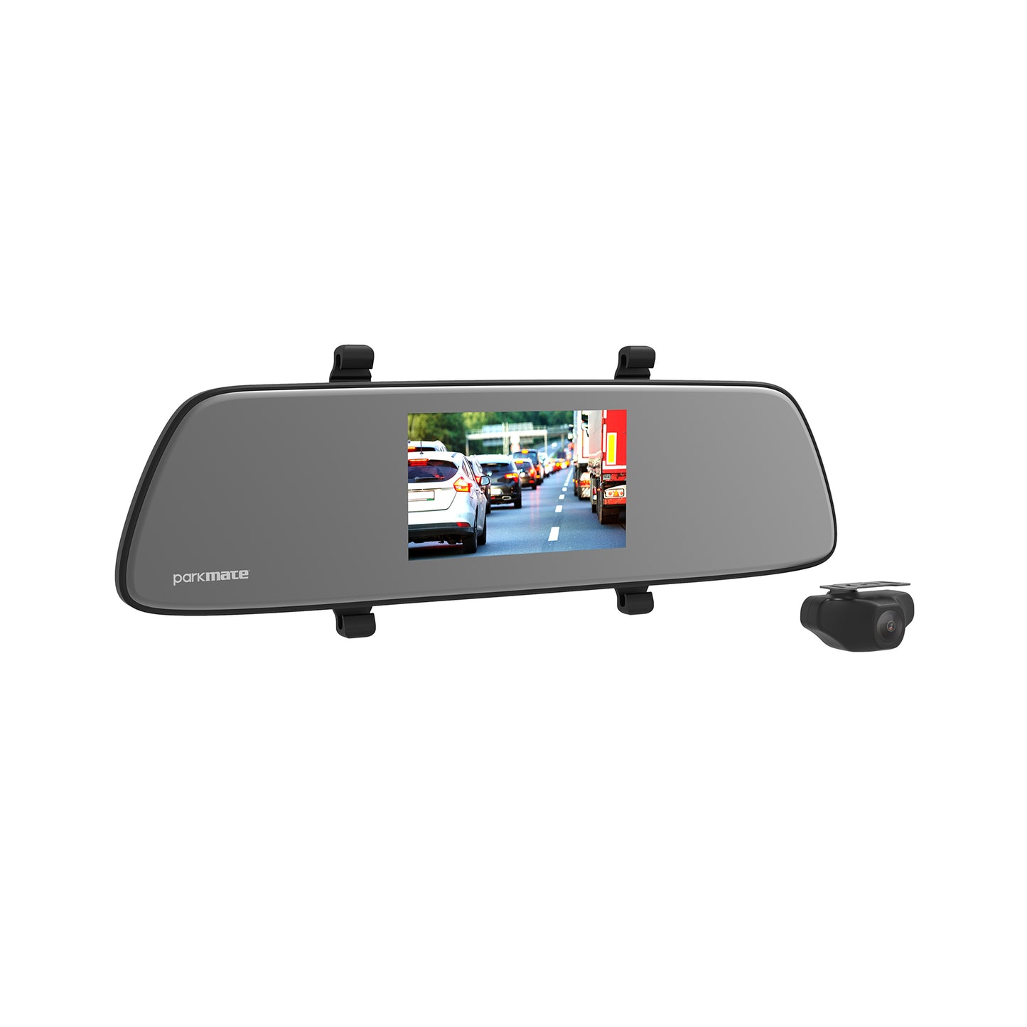 5.0” Touch Screen Mirror DVR with 1080p Front and Rear Recording