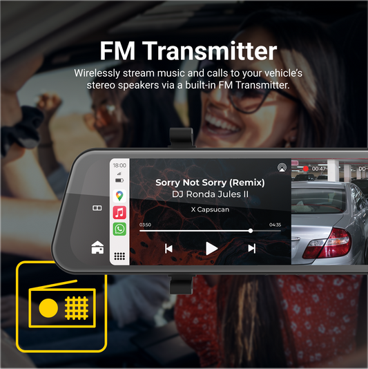 9.66” Touch Screen DVR Mirror Monitor with Smart Display