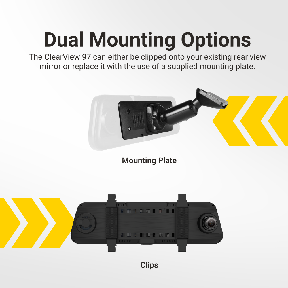 9.66” Touch Screen DVR Mirror Monitor with Smart Display