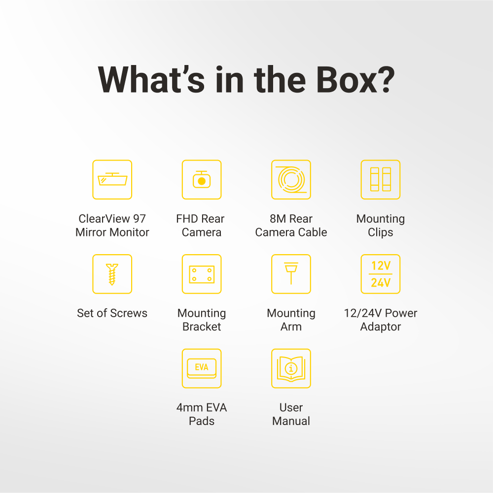 9.66” Touch Screen DVR Mirror Monitor with Smart Display