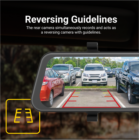 9.66” Touch Screen DVR Mirror Monitor with Smart Display